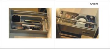 Pelipal Contea Badmöbel Kosmetikeinsatz für Waschtischunterschrank mit Drehtüren unter dem Waschtischbecken