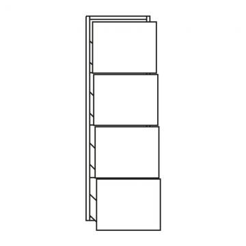 Pelipal PCON Highboard  | 4 Auszüge | Breite 30 cm | Höhe 96 cm